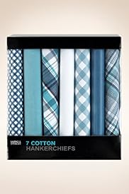7 Pack - Pure Cotton Assorted Handkerchiefs