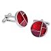 Men's Corded Window Cuff Link by Enrico Pardini - Silver Rhodium