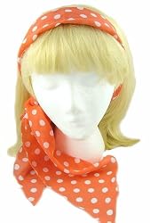 Head Band ~ Polka Dots - Salmon