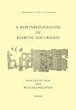 A Berichtigungsliste of demotic documents