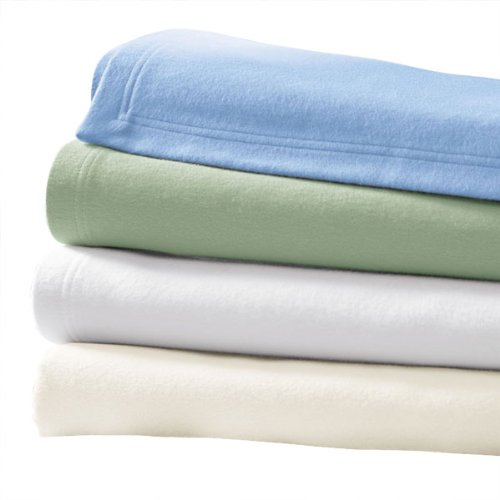 German Flannel Blanket Or Throw-White--Twin