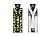 Bundle Monster 4pc Clip-On Suspenders for Kids 1 Inch Adjustable Straps Y-Back for Boys & Girls - Various Colors