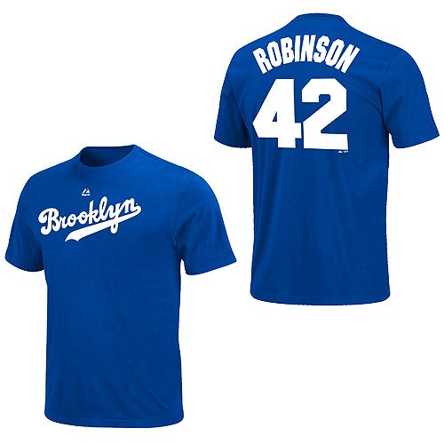 Brooklyn Dodgers Jackie Robinson Cooperstown Name & Number T-Shirt Extra Large