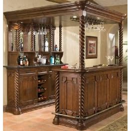 Click here to buy Powell Tuscan Dark Mahogany European Pub Style Bar by Furniture.