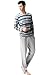 Suntasty Men's Sleepwear Lounge Set Long Sleeve Pajamas Pants with Knit Top