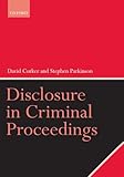Disclosure in criminal proceedings