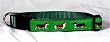 Designer Welsh Corgi Dog Collar - Green Welsh Corgi Collar - Medium-Plus - Made in USA