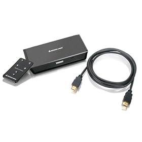 IOGear  4 Port Automatic HDMI Switch with Remote and HDMI Cable (GHDMIAS4)