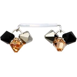 Handcrafted Austrian Crystal Bioplast Nipple Ring MADE WITH SWAROVSKI ELEMENTS