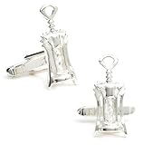 Corkscrew Wine Cork Screw Silver Cufflinks Cuff Links