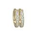 14K Yellow Gold 1/2 ct. Princess Cut Diamond Hoop Earrings