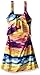 Amy Byer Girls' Big Print Sleeveless Ruffle Knit Dress