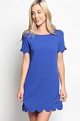 Bateau Neck Short Sleeves Polyester Tunic/Mini Dress 