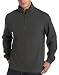 Apparel : Izod Men's Long Sleeve Marled Flat Back Rib Half Zip Knit Shirt