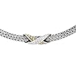 925 Silver & Diamond Criss-Cross Necklace (0.22ctw)- 18 IN