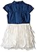 Calvin Klein Baby-Girls Denim Dress with Tulle and Georgette Skirt