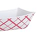 A World Of Deals #200 Paperboard Red Check Food Tray, 2-lb Capacity (Pack of 250)