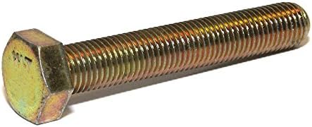 M7 x 1 x 70 mm Coarse Class 8.8 Yellow Zinc Steel Hex Head Cap Screw - Package of 15