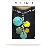 NINA RICCI Ladies Silver Plate Coloured Bubble Necklace In Branded Box