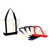 Zipper Canvas Tote Bag