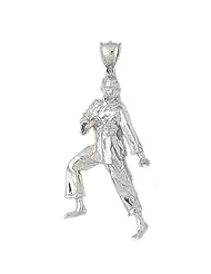 Clevereves 14K White Gold Pendant Karate Inspired 9 - Gram(s)