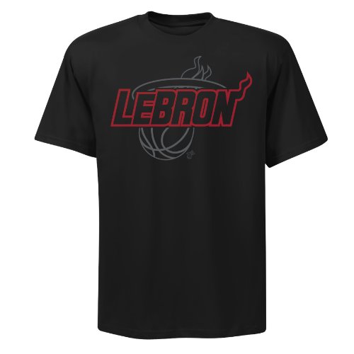 NBA Youth Miami Heat LeBron James Notorious Short Sleeve Tee, Black, Large