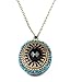 Leegoal Bronze Princess Elliptical Crystal Retro Long Chain