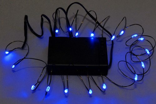 GKI Bethlehem Lighting LED Ultra Thin Wire Battery Operated Blue 18-Christmas Light Set
