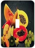 Light Switchplate Cover - Single Toggle - Metal-Designer Switch Plate: Kitchen/Fruits/Food - (SCSFO-024)