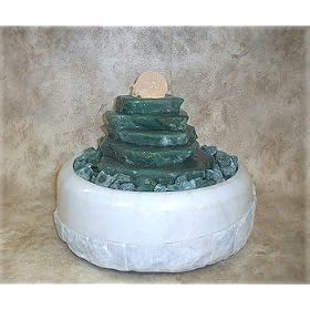 Adventurine Cascade Small Tabletop Fountains