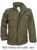  : Outdoorjacke M65 Wasserabweisend mit auskn&ouml;pfbarem Futter -oliv- #1534#