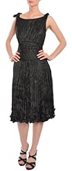 Cocktail Polyester/Silk Crinkled Pleated  Dress