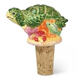 Tropical Sea Turtle Wine Cork Bottle Topper Stopper