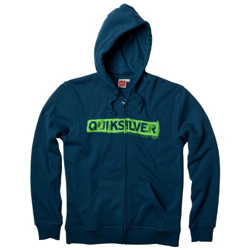 Quiksilver Herren Kapuzen Pullover Zip Logo, indian teal, 60-62 (XXL), KMMSW951P