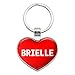 Graphics and More Metal Keychain Key Chain Ring I Love Heart Names Female B Brea - Brielle