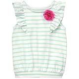 ジンボリー GYMBOREE/ ロゼットストライプタンク ミントストライプ トップス半袖Tシャツ 6～12ヶ月【並行輸入】