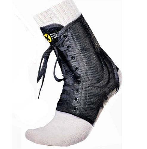 XFORCE Best-Selling Ankle Brace Support Lace Up Super Strong Nylon, Medium, Black