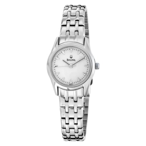 Bulova Women's 96L127 Bracelet Silver White Dial Watch