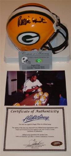 Reggie White Autographed/Hand Signed/Autographed Green Bay Packers Mini Helmet