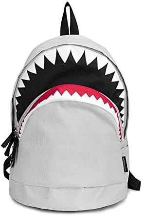 Siniya® Shark Backpack School Bag Shoulder Bag -white