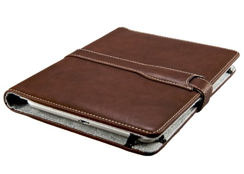 M-Edge Prodigy Leather Kindle Jacket with Hinge (Fits 6 Display, 2nd Generation Kindle), Smooth Mocha Brown