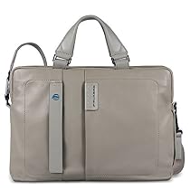 Piquadro Two-Handled Computer Bag with iPad and iPad Mini Compartment, Grey, One Size
