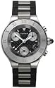 Cartier Women's Must 21 Chronoscaph Stainless Steel and Black Rubber Chronograph Watch #W10198U2