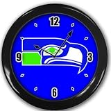 Seattle Seahawks Wall Clock Black Great Unique Gift Idea