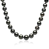 18k White Gold 8-11mm Tahitian Cultured Pearl Strand