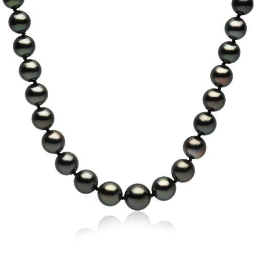 18k White Gold 8-11mm Tahitian Cultured Pearl Strand
