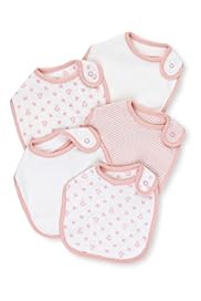 5 Pack Assorted Pure Cotton Bibs