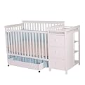 Florence 4-in-1 Convertible Crib and Changer in White