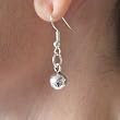 Sterling Silver Basketball Earrings