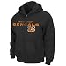 NFL Cincinnati Bengals Touchbck III Full Zip Jacket Adult Long Sleeved Fullzip Hooded Fleece, Black, X-Large